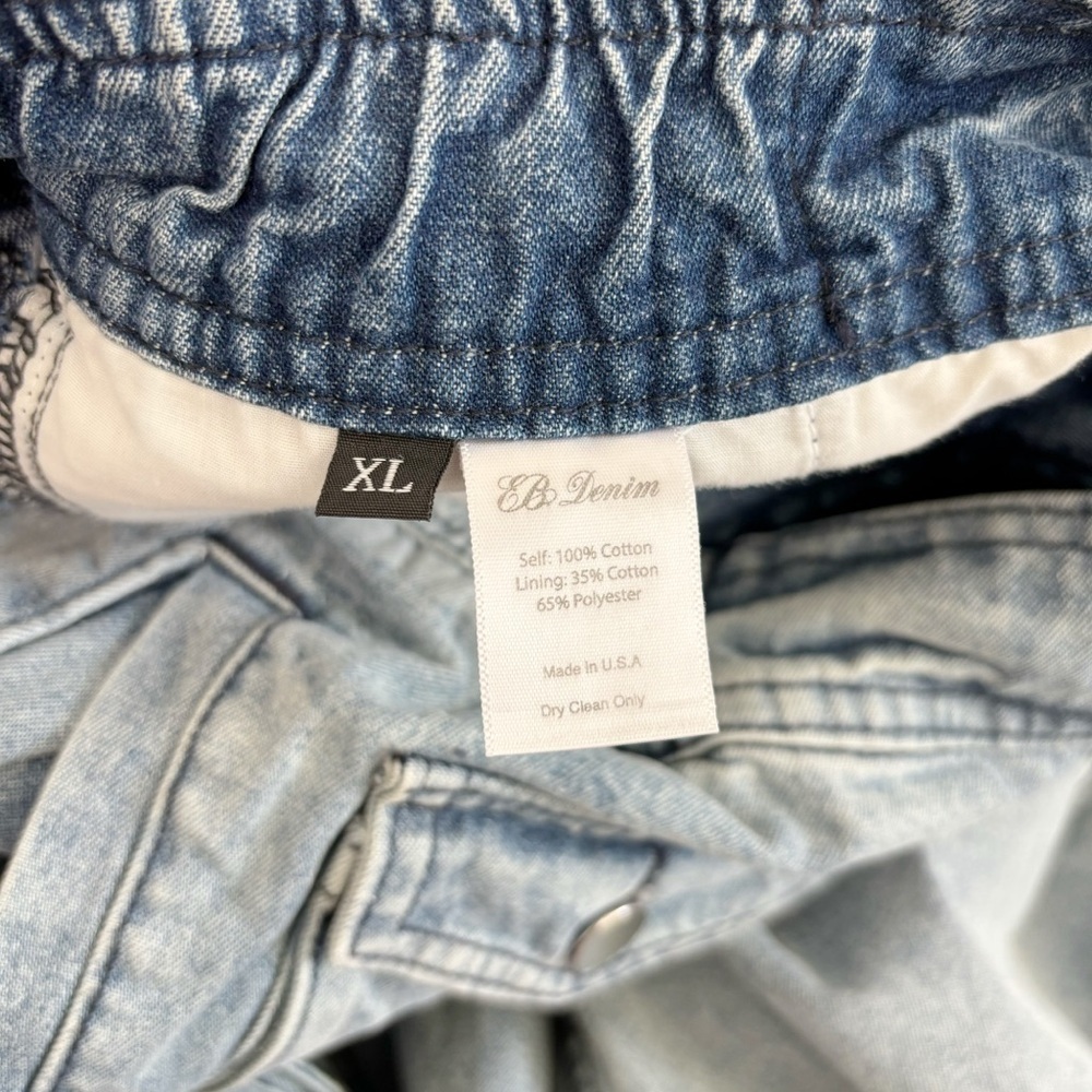 EB Denim Cargo Pants in Rain Wash Size XL - Picture 8 of 11